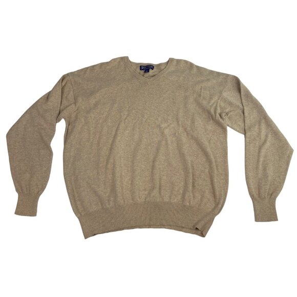 General Mast Store Men's V Neck Sweater Pullover XXL Beige 100% Cotton - Picture 1 of 5